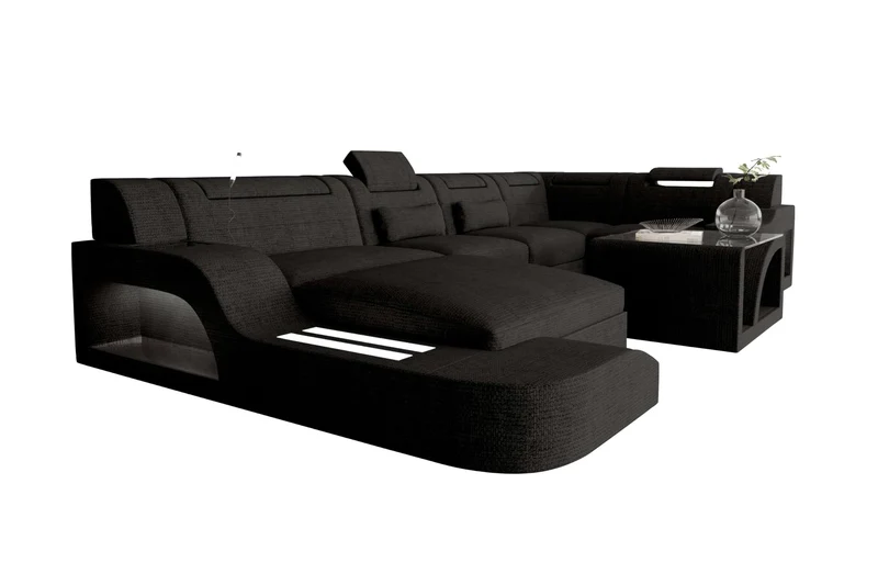 Wohnlandschaft Palermo U Form Stoffsofa