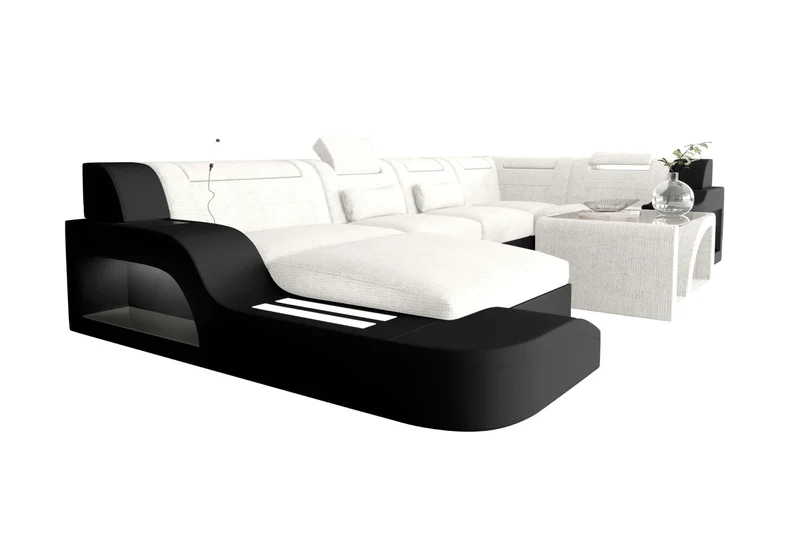 Wohnlandschaft Palermo U Form Stoffsofa
