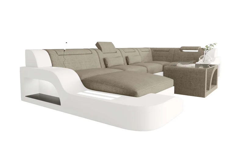 Wohnlandschaft Palermo U Form Stoffsofa