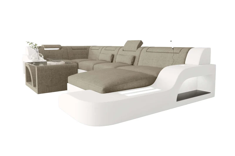 Wohnlandschaft Palermo U Form Stoffsofa