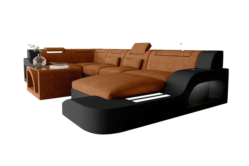 Wohnlandschaft Palermo U Form Stoffsofa