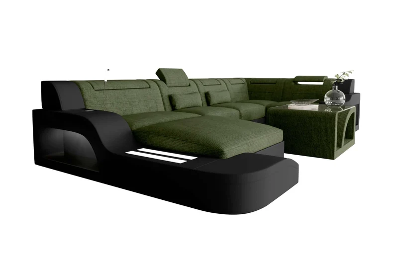 Wohnlandschaft Palermo U Form Stoffsofa