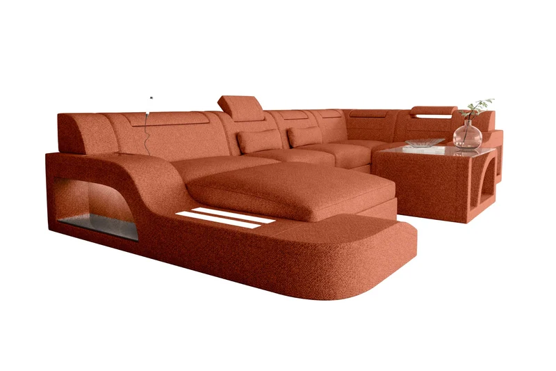 Wohnlandschaft Palermo U Form Stoffsofa