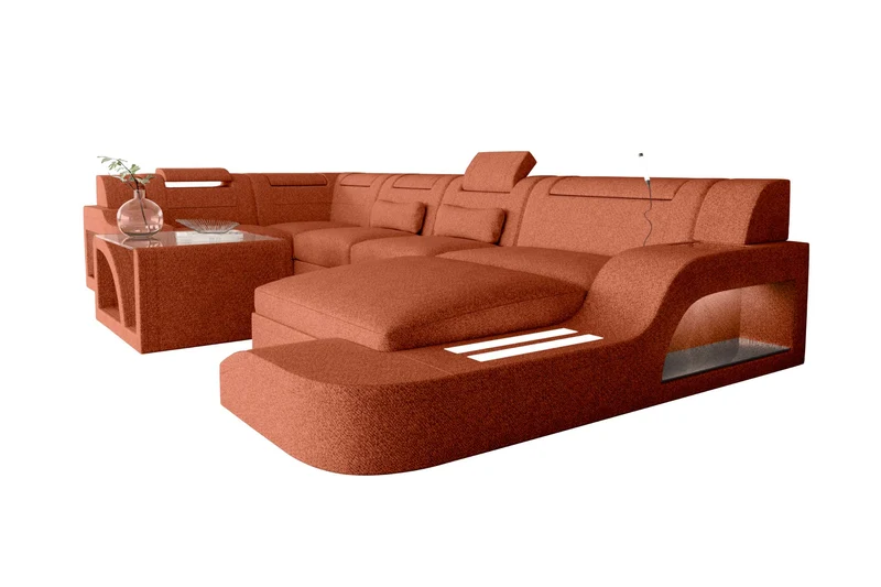Wohnlandschaft Palermo U Form Stoffsofa