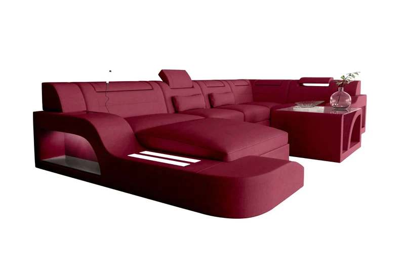 Wohnlandschaft Palermo U Form Stoffsofa
