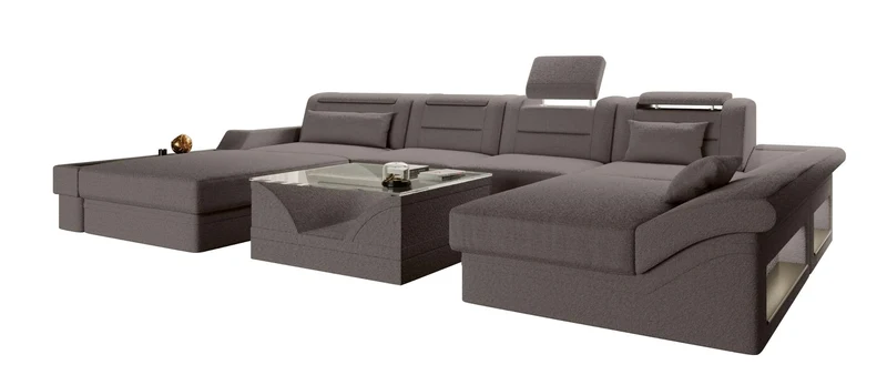 Wohnlandschaft Monza U Form Stoffsofa