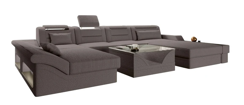 Wohnlandschaft Monza U Form Stoffsofa