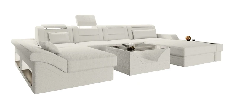 Wohnlandschaft Monza U Form Stoffsofa