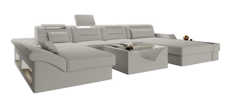 Wohnlandschaft Monza U Form Stoffsofa