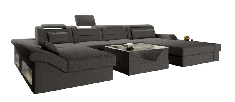 Wohnlandschaft Monza U Form Stoffsofa