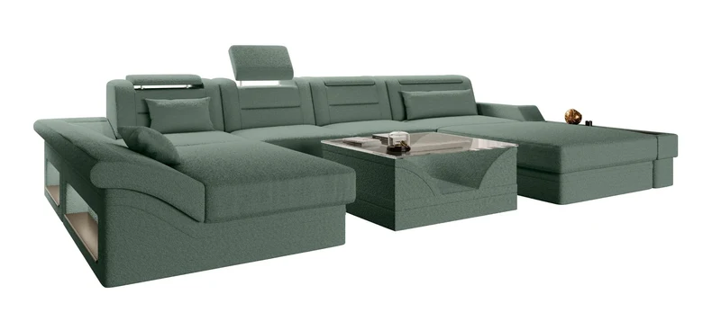 Wohnlandschaft Monza U Form Stoffsofa