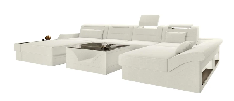 Wohnlandschaft Monza U Form Stoffsofa