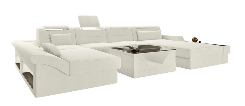 Wohnlandschaft Monza U Form Stoffsofa