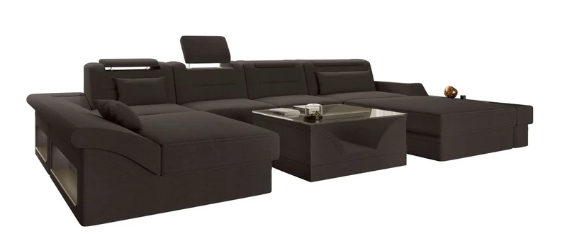 Wohnlandschaft Monza U Form Stoffsofa