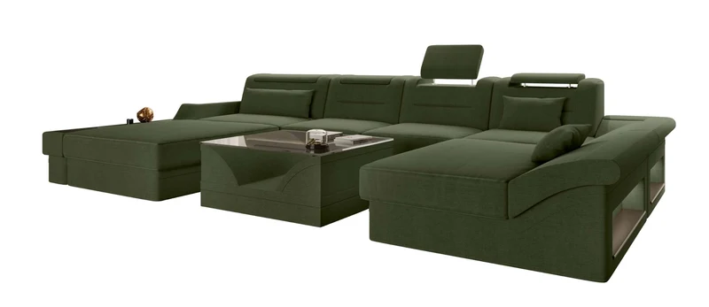 Wohnlandschaft Monza U Form Stoffsofa