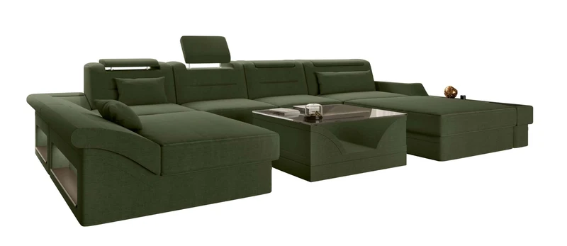 Wohnlandschaft Monza U Form Stoffsofa