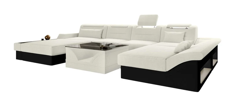 Wohnlandschaft Monza U Form Stoffsofa