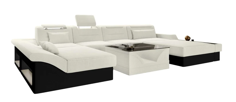 Wohnlandschaft Monza U Form Stoffsofa