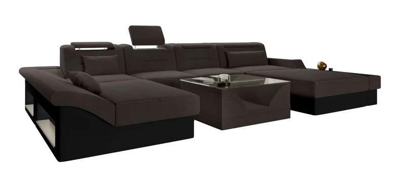 Wohnlandschaft Monza U Form Stoffsofa