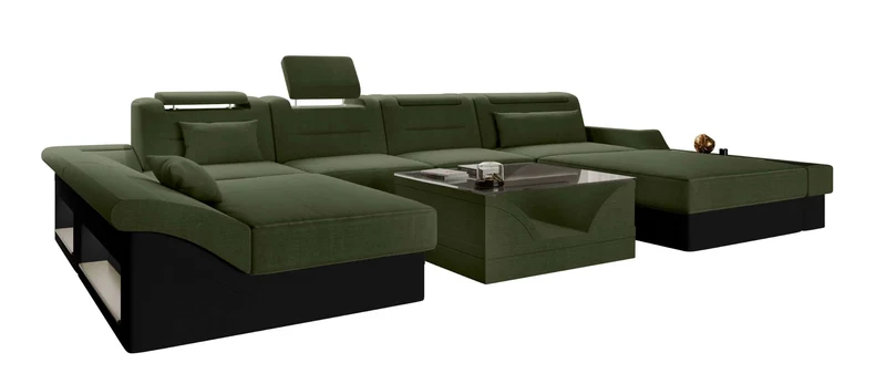 Wohnlandschaft Monza U Form Stoffsofa