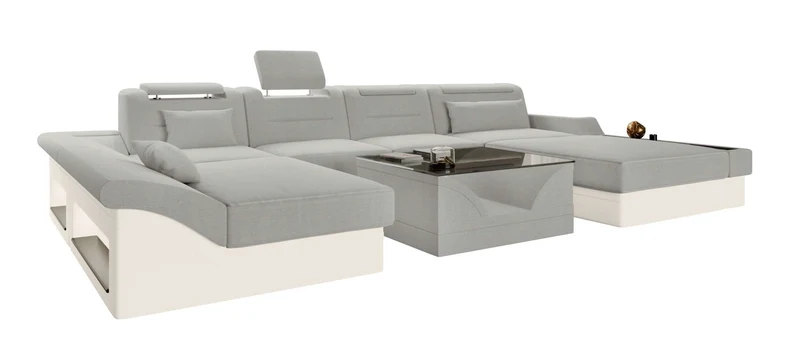 Wohnlandschaft Monza U Form Stoffsofa