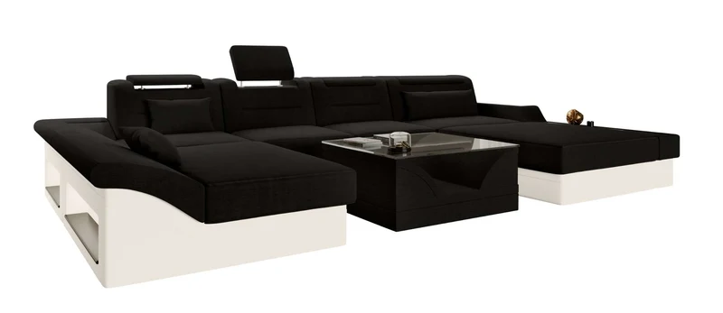 Wohnlandschaft Monza U Form Stoffsofa