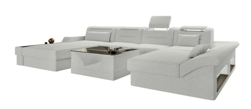 Wohnlandschaft Monza U Form Stoffsofa
