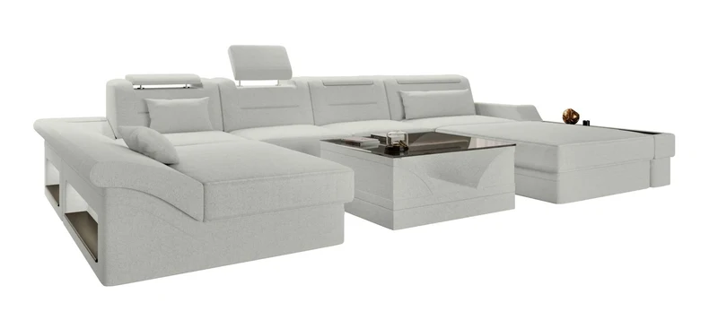 Wohnlandschaft Monza U Form Stoffsofa