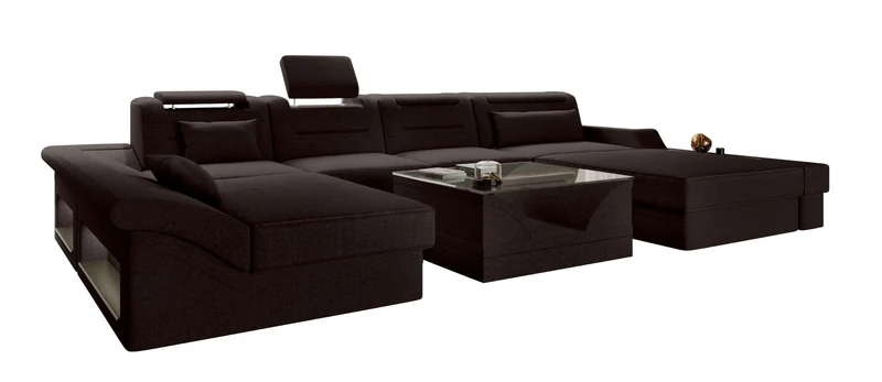 Wohnlandschaft Monza U Form Stoffsofa