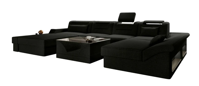 Wohnlandschaft Monza U Form Stoffsofa