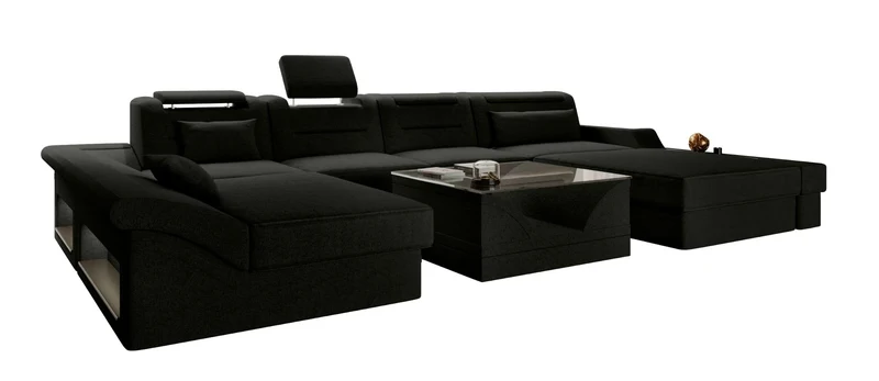 Wohnlandschaft Monza U Form Stoffsofa