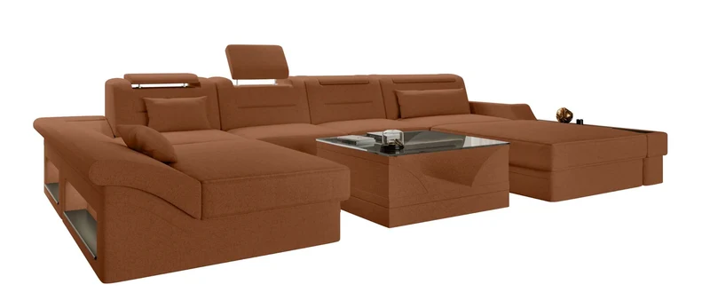 Wohnlandschaft Monza U Form Stoffsofa