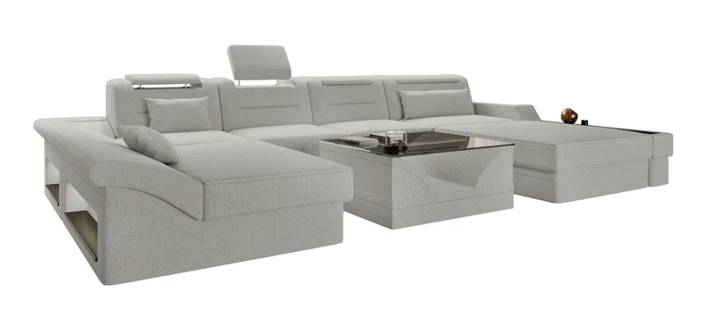 Wohnlandschaft Monza U Form Stoffsofa