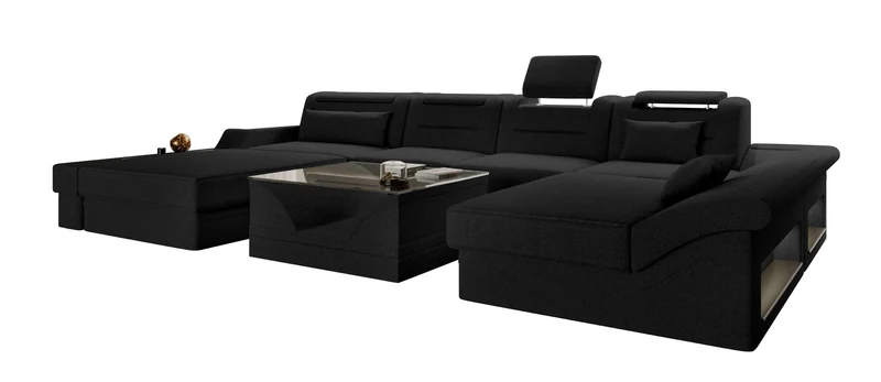 Wohnlandschaft Monza U Form Stoffsofa