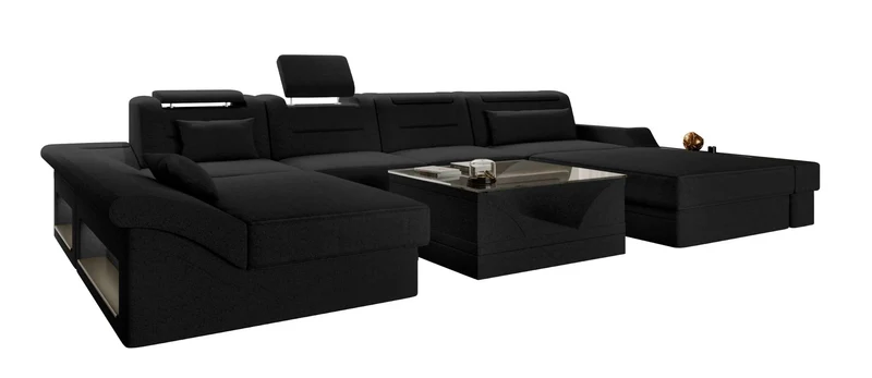 Wohnlandschaft Monza U Form Stoffsofa