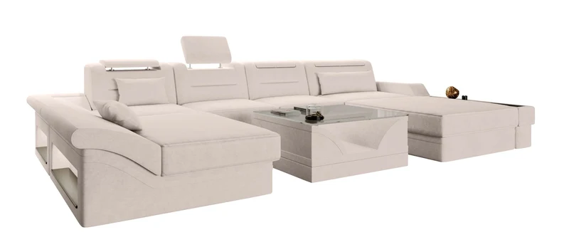 Wohnlandschaft Monza U Form Stoffsofa