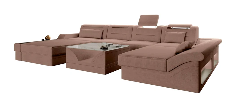 Wohnlandschaft Monza U Form Stoffsofa