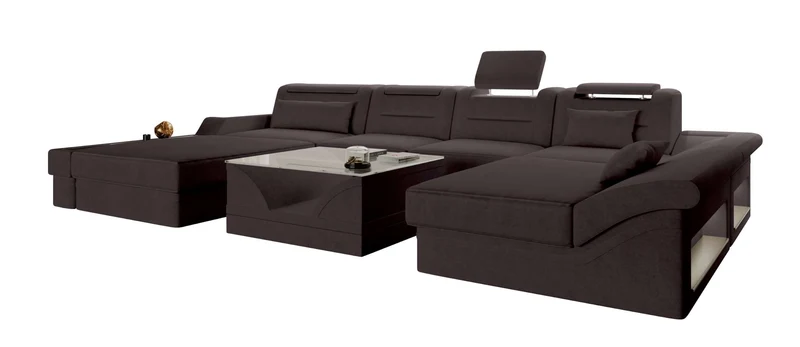 Wohnlandschaft Monza U Form Stoffsofa