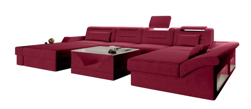 Wohnlandschaft Monza U Form Stoffsofa