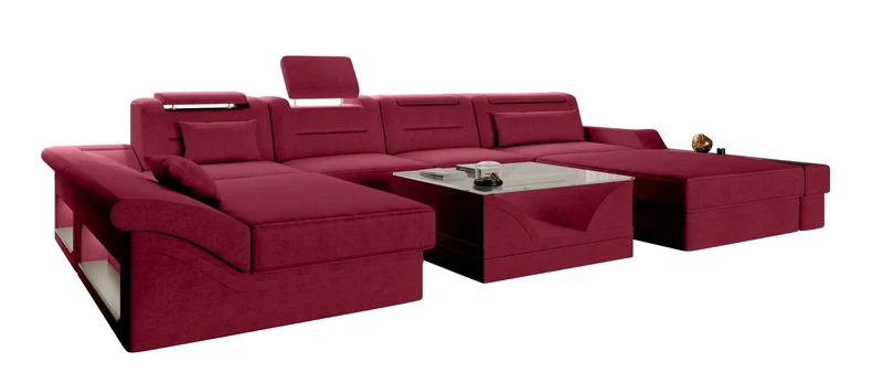 Wohnlandschaft Monza U Form Stoffsofa