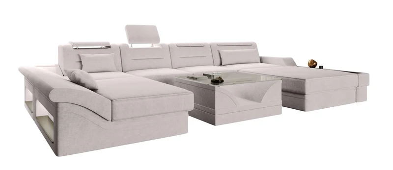 Wohnlandschaft Monza U Form Stoffsofa