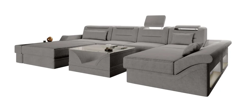 Wohnlandschaft Monza U Form Stoffsofa