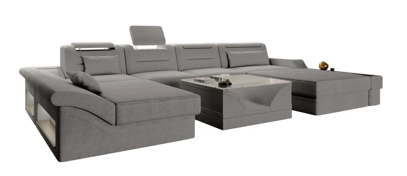 Wohnlandschaft Monza U Form Stoffsofa