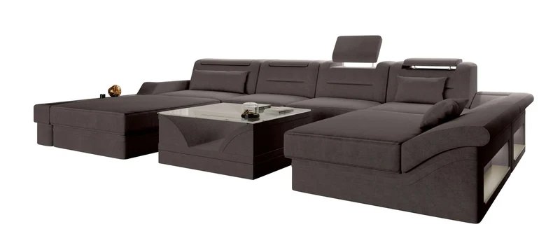 Wohnlandschaft Monza U Form Stoffsofa