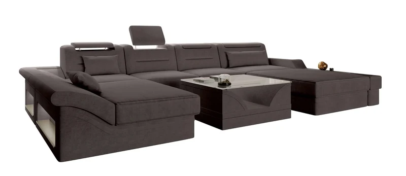 Wohnlandschaft Monza U Form Stoffsofa