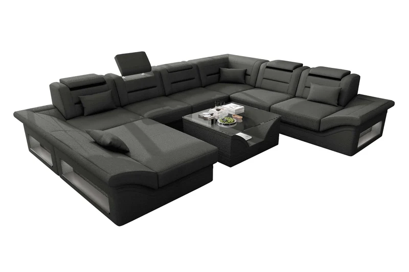 XXL Wohnlandschaft Enzo Stoffsofa