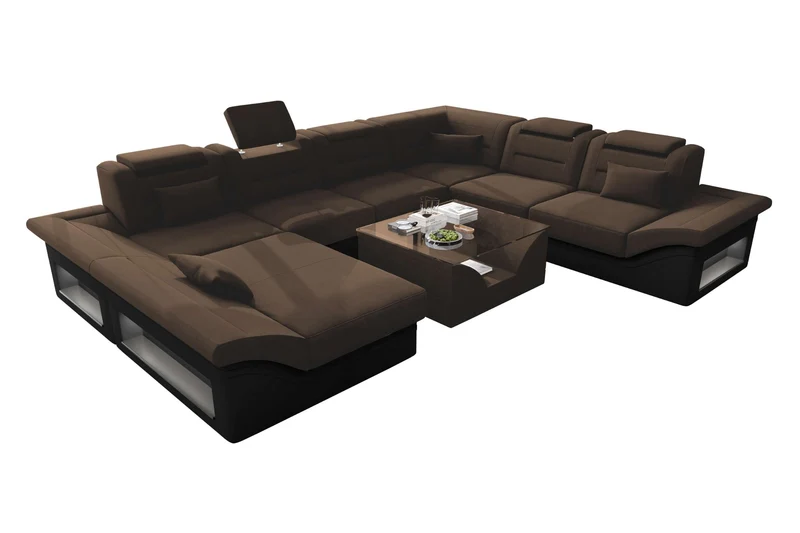 XXL Wohnlandschaft Enzo Stoffsofa