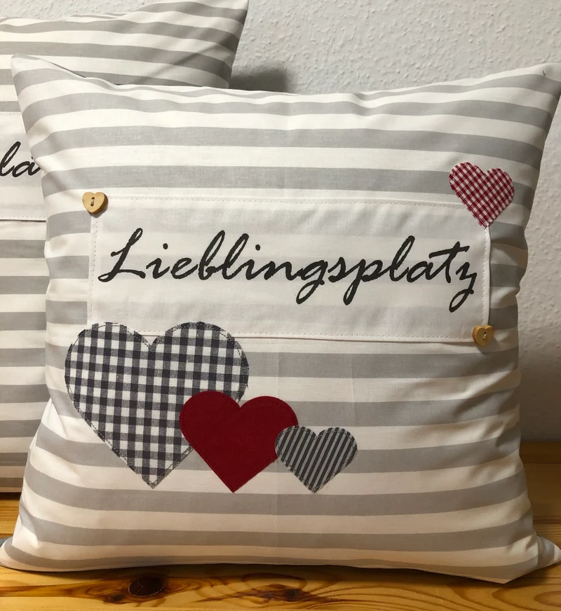 Landhausstil Kissenhülle * Kissenbezug * Dekokissen * Lieblingsplatz *