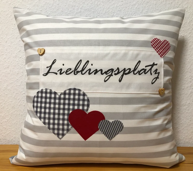 Landhausstil Kissenhülle * Kissenbezug * Dekokissen * Lieblingsplatz *