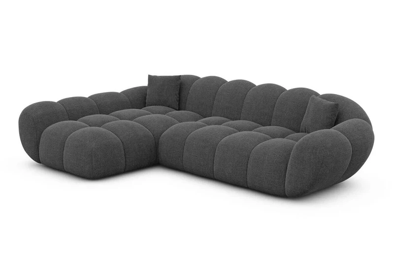 Couch Maleron L-Form in Stoff